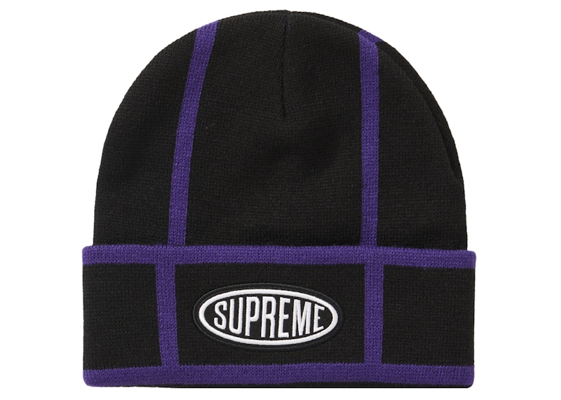 Supreme Grid Beanie Black