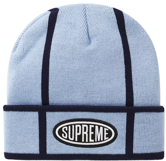 supreme-grid-beanie-light-blue