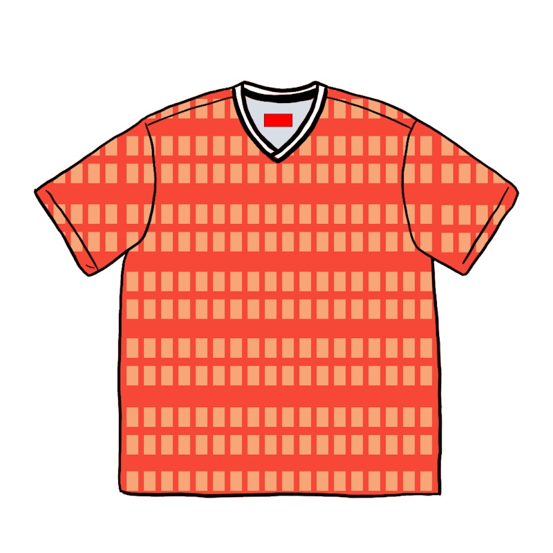 Supreme Grid Soccer Jersey Orange