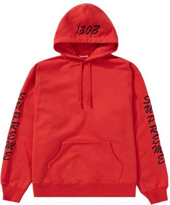Supreme 守护者连帽卫衣 烧红色 Order Supreme 守护者连帽卫衣 烧红色