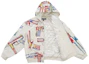 Order Supreme Guns Embroidered Hooded Leather Jacket White