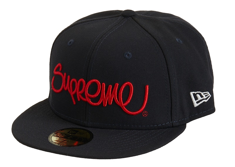 Supreme Handstyle New Era Navy