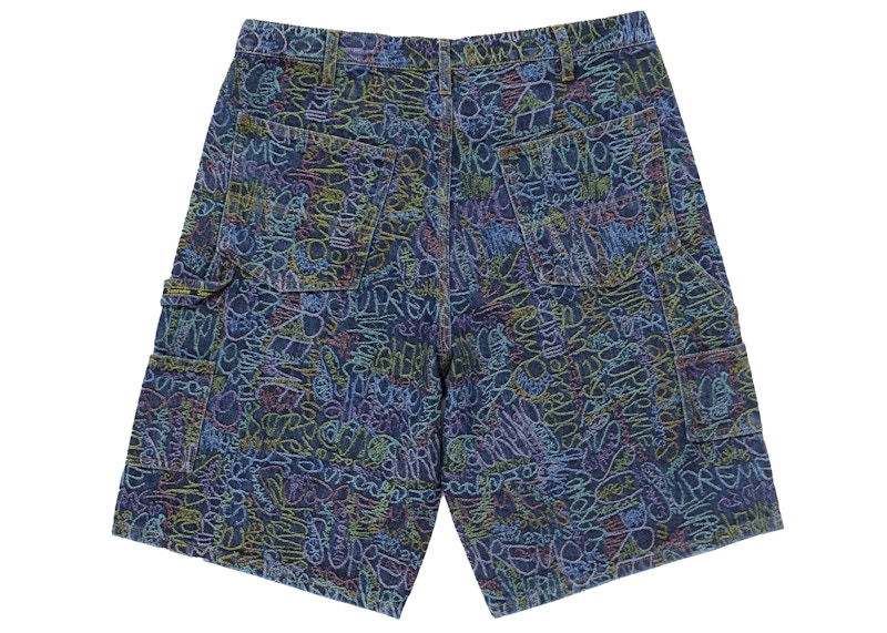 Supreme Handwriting Double Knee Denim Short Indigo 圖 2