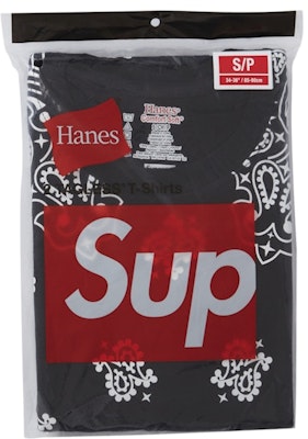 Supreme Hanes Bandana Tagless Tees (2 Pack) Black Order Supreme Hanes Bandana Tagless Tees (2 Pack) Black
