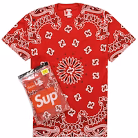 Supreme Hanes Bandana Tagless Tees (2 Pack) Red Supreme Hanes Bandana Tagless Tees (2 Pack) Red