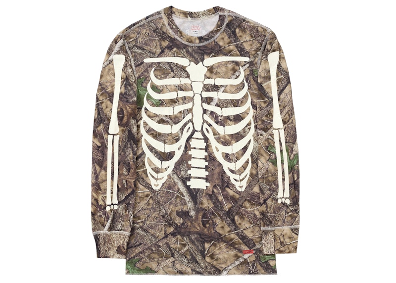 Order シュプリーム ヘインズ ボーンズ サーマル クルー 1パック ウッドランドカモ