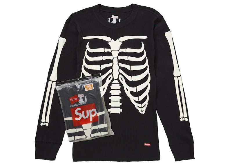 Supreme Hanes Bones Thermal Crew FW25 (1 Pack) Black