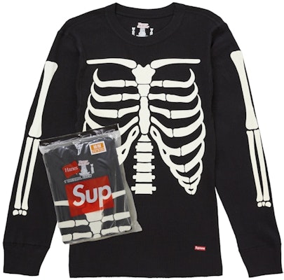 Supreme Hanes Bones Thermal Crew FW25 (1 Pack) Black Buy Supreme Hanes Bones Thermal Crew FW25 (1 Pack) Black