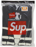 Lookbook Supreme Hanes 骨頭印花保暖衣 FW25 (1包) 黑色