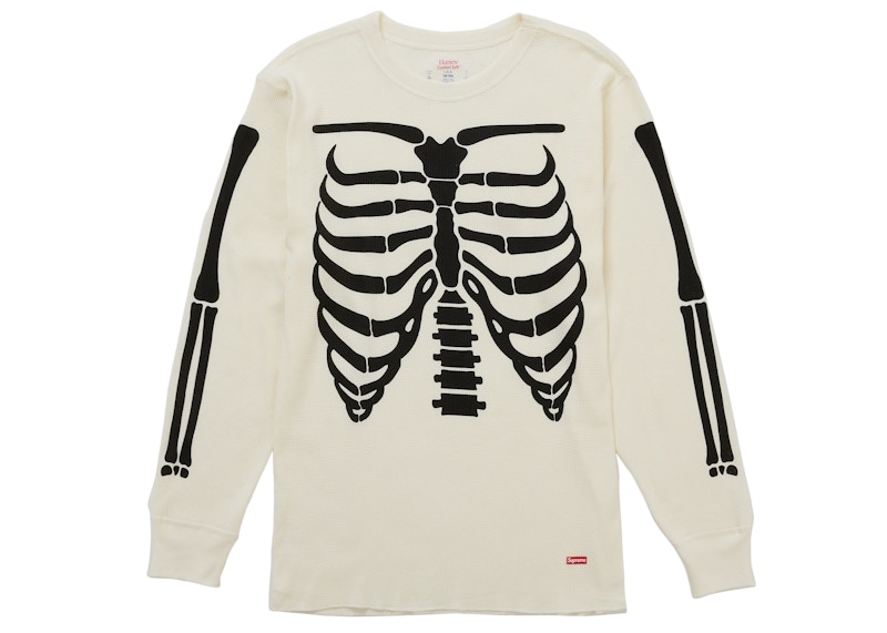 Order 슈프림 헤인즈 본즈 써멀 크루 FW25 (1팩) 화이트