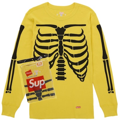 Supreme Hanes Bones Thermal Crew FW25 (1 Pack) Yellow Buy Supreme Hanes Bones Thermal Crew FW25 (1 Pack) Yellow
