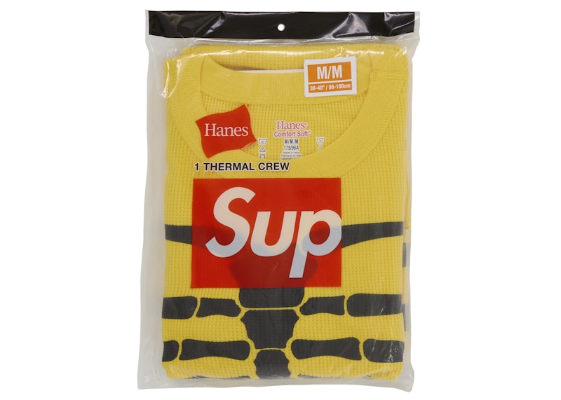 Lookbook Supreme Hanes Bones Thermal Crew FW25 (1 Pack) Kuning