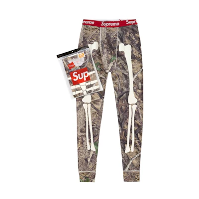 Supreme Hanes Bones Thermal Pant 1 Pack Woodland Camo