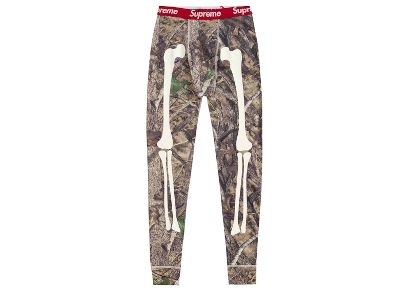 Order シュプリーム ヘインズ ボーンズ サーマルパンツ 1パック ウッドランドカモ