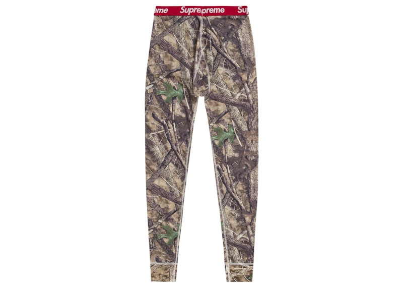 Lookbook シュプリーム ヘインズ ボーンズ サーマルパンツ 1パック ウッドランドカモ