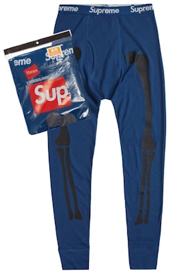 Supreme Hanes Bones Thermal Pant (1 Pack) Blue Buy Supreme Hanes Bones Thermal Pant (1 Pack) Blue
