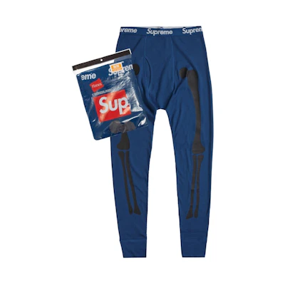Supreme Hanes Bones Thermal Pant (1 Pack) Blue