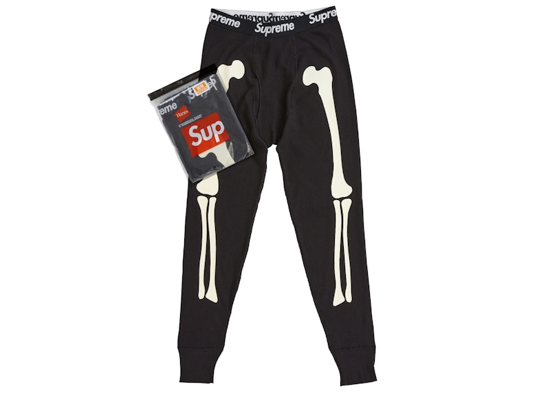 Supreme Hanes Bones Thermal Pant FW25 (1 Pack) Black