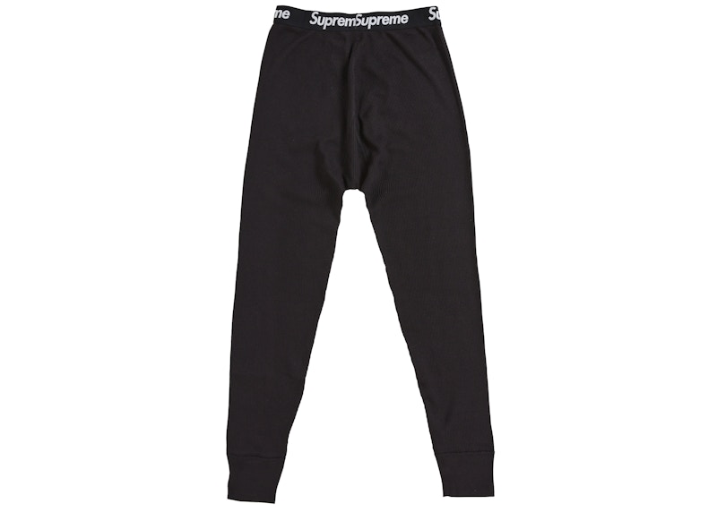 Lookbook シュプリーム ヘインズ ボーンズ サーマルパンツ FW25 (1パック) ブラック