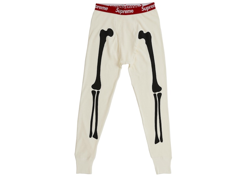 Order シュプリーム ヘインズ ボーンズ サーマルパンツ FW25 (1パック) ホワイト