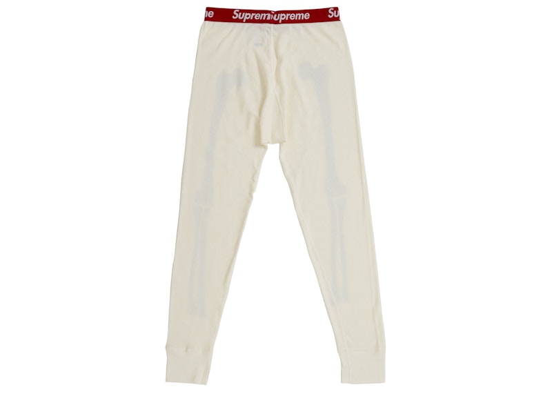 Lookbook シュプリーム ヘインズ ボーンズ サーマルパンツ FW25 (1パック) ホワイト