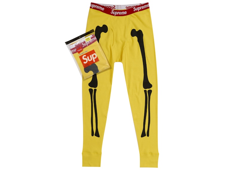 Supreme Hanes Bones Thermal Pant FW25 (1 Pack) Yellow