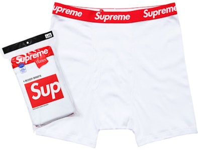 Supreme×Hanes ボクサーパンツ(4枚組) 白
Buy Supreme×Hanes ボクサーパンツ(4枚組) 白
