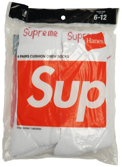 supreme-hanes-crew-4-pack-socks-white