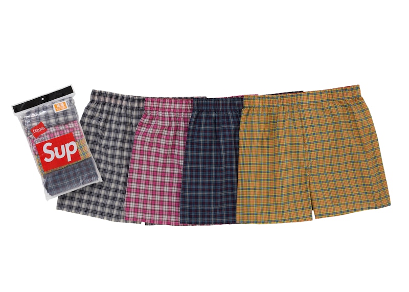 Order Supreme Hanes Plaid Boxers (4 Pack) Multicolor