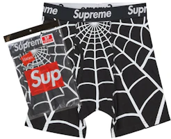 Supreme Hanes Spider-Man Boxer Briefs (2 Pack) Black Supreme Hanes Spider-Man Boxer Briefs (2 Pack) Black