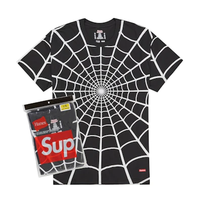 Supreme Hanes Spider-Man Tagless Tees (2 Pack) Black