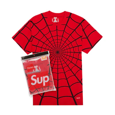 Supreme Hanes Spider-Man Tagless Tees (2 Pack) Red