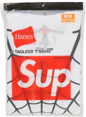 Supreme Hanes 無標籤蜘蛛人T恤 (2件裝) 白色 Lookbook Supreme Hanes 無標籤蜘蛛人T恤 (2件裝) 白色