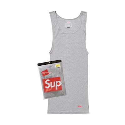 Supreme Hanes Tagless Tank Tops (3 Pack) Heather Grey