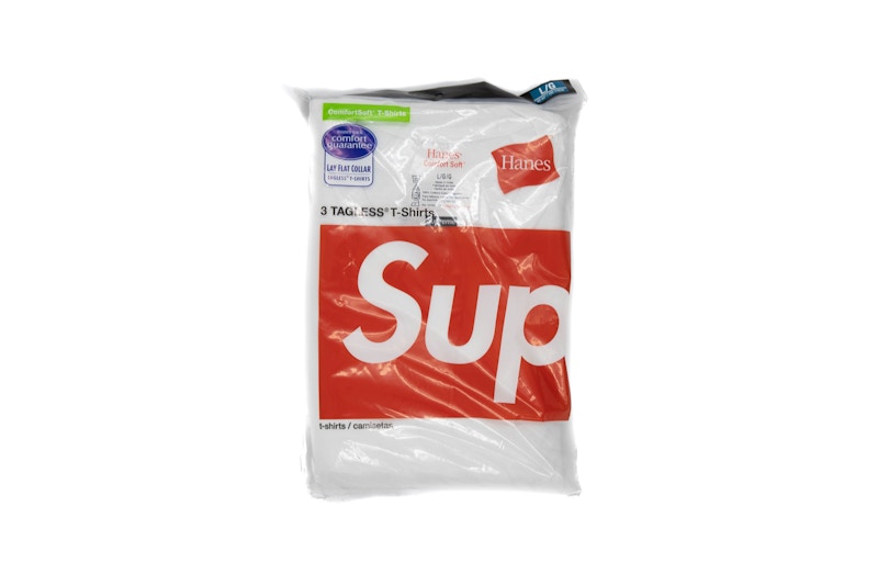 Buy Supreme Hanes Kaos Polos Putih Tanpa Tag (3 Pack)