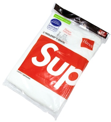 Supreme Hanes Tagless Tees (3 Pack) White Order Supreme Hanes Tagless Tees (3 Pack) White