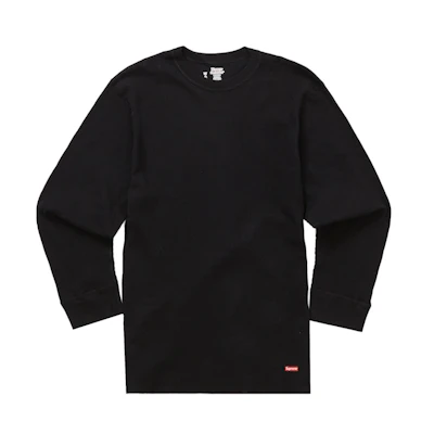 Supreme Hanes Thermal Crew (1 Pack) Black