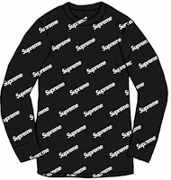 Supreme Hanes Thermal Crew (1 Pack) Black Logos Supreme Hanes Thermal Crew (1 Pack) Black Logos