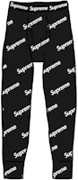 Supreme Hanes Thermal Pant (1 Pack) Black Logos Supreme Hanes Thermal Pant (1 Pack) Black Logos
