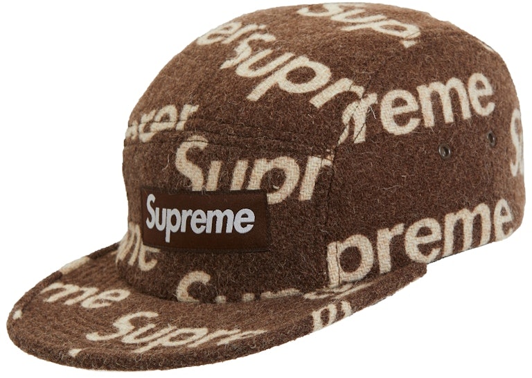 supreme-harris-tweed-camp-cap-brown
