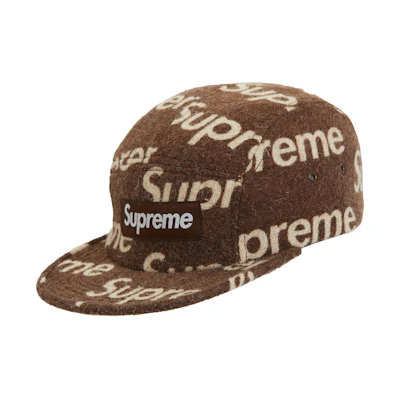 Supreme Harris Tweed Camp Cap Brown