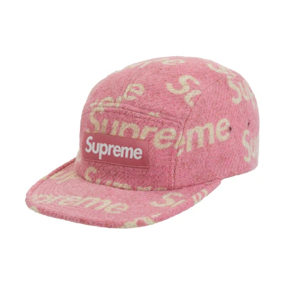 Supreme Harris Tweed Camp Cap Pink