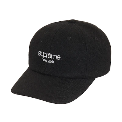 Supreme Harris Tweed Classic Logo 6-Panel Black