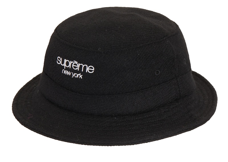 Supreme Harris Tweed Classic Logo Crusher Black