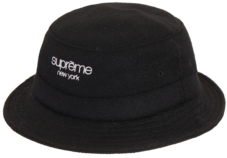 supreme-harris-tweed-classic-logo-crusher-black