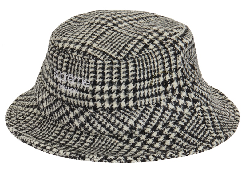 Supreme Harris Tweed Classic Logo Crusher Black Multi