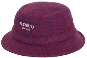 Supreme Harris Tweed Classic Logo Crusher Royal Multi Supreme Harris Tweed Classic Logo Crusher Royal Multi