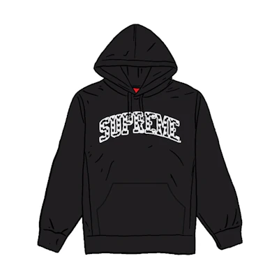Supreme Hearts Arc Hooded Sweatshirt Black