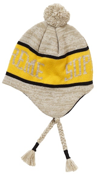 supreme-heathered-earflap-beanie-oatmeal