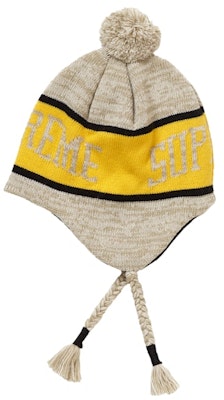 Supreme Heathered Earflap Beanie Oatmeal Buy Supreme Heathered Earflap Beanie Oatmeal